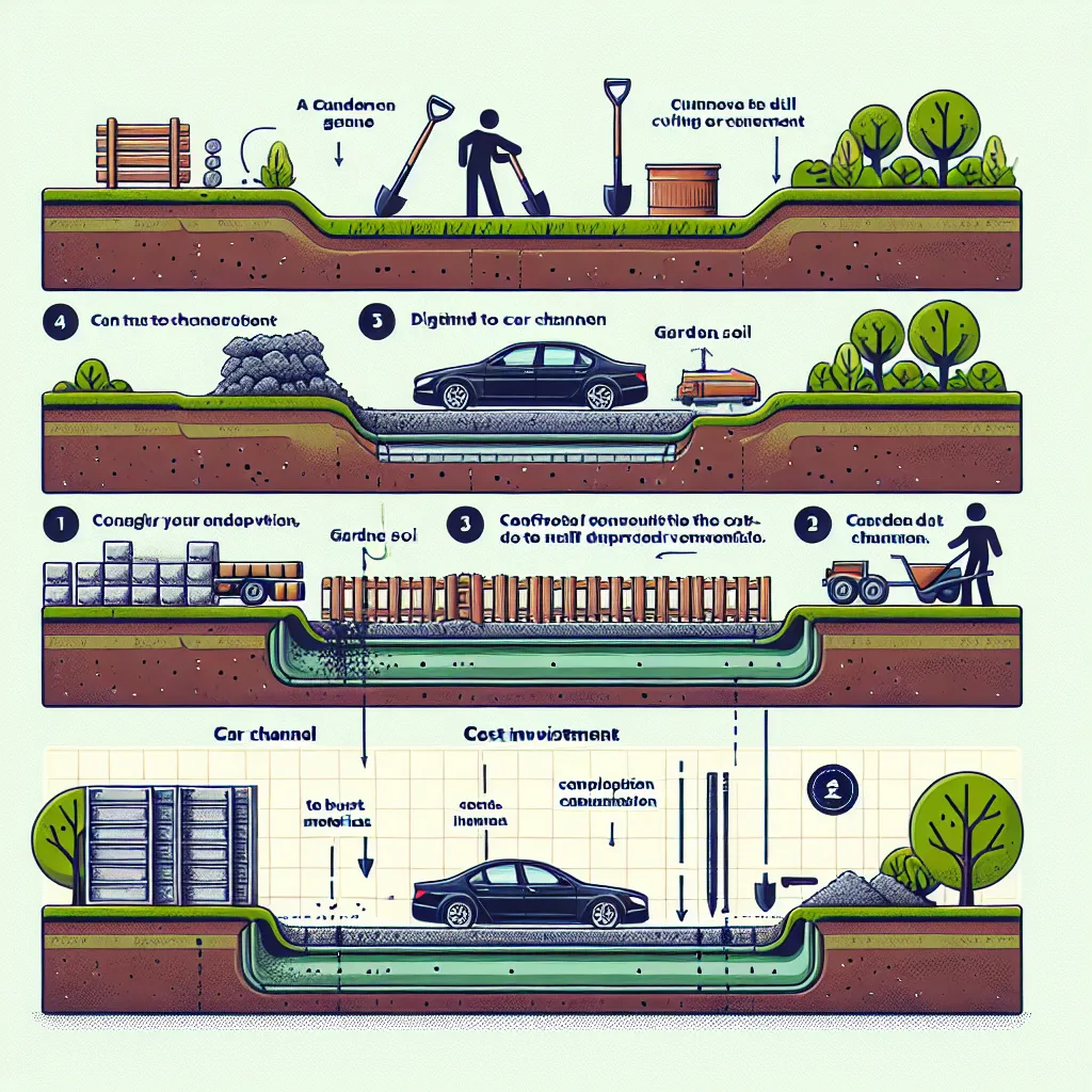 Budowa kanału samochodowego w ogrodzie – krok po kroku i koszty inwestycji